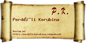 Perdéli Kerubina névjegykártya